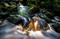 cascade ove the rocks