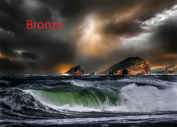 storm over the rocks